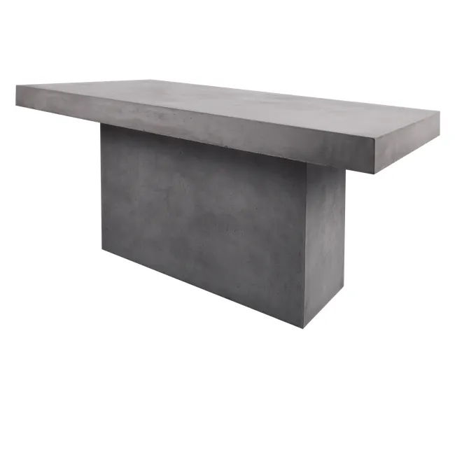 Ryland Concrete Dining Table 1.6m with Ryland Concrete Bench 1.4m and 2 Ryland Concrete Stools - 2 - Modern concrete table