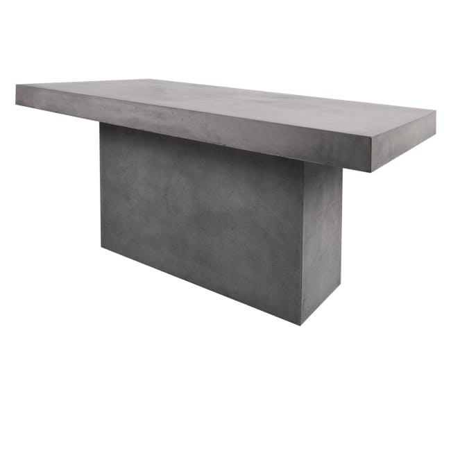 Ryland Concrete Dining Table 1.6m with Ryland Concrete Bench 1.4m and 2 Ryland Concrete Stools - 1