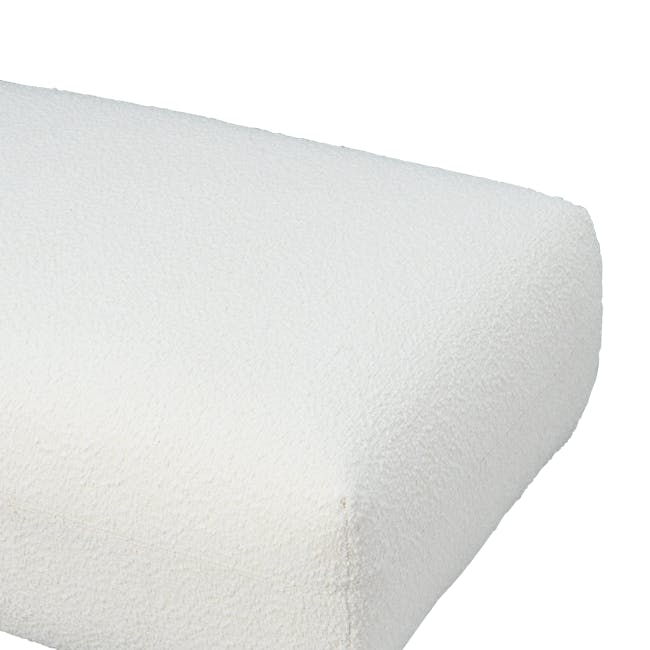 Nomi 3 Seater Sofa with Ottoman - White Boucle (Eco Clean Fabric) - 41