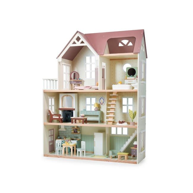 Tender Leaf Mulberry Mansions - 4 - multi-level dollhouse, doll playset, toy house, playroom, bedroom, living room, kitchen