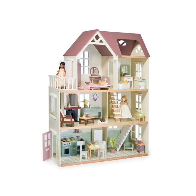 Tender Leaf Mulberry Mansions - 1 - multi-level dollhouse, doll playset, toy house, playset model, doll bedroom, doll house