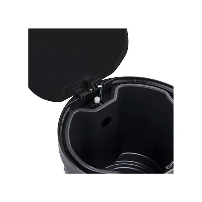 Rene Luxe Pedal Bin (2 Sizes) - 2 - Black compact organizer, sleek design, open lid, storage compartment, ergonomic handle