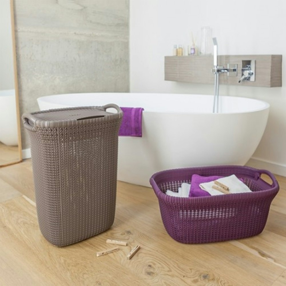 Knit Laundry Basket 40L TW Grayish, Curver HipVan