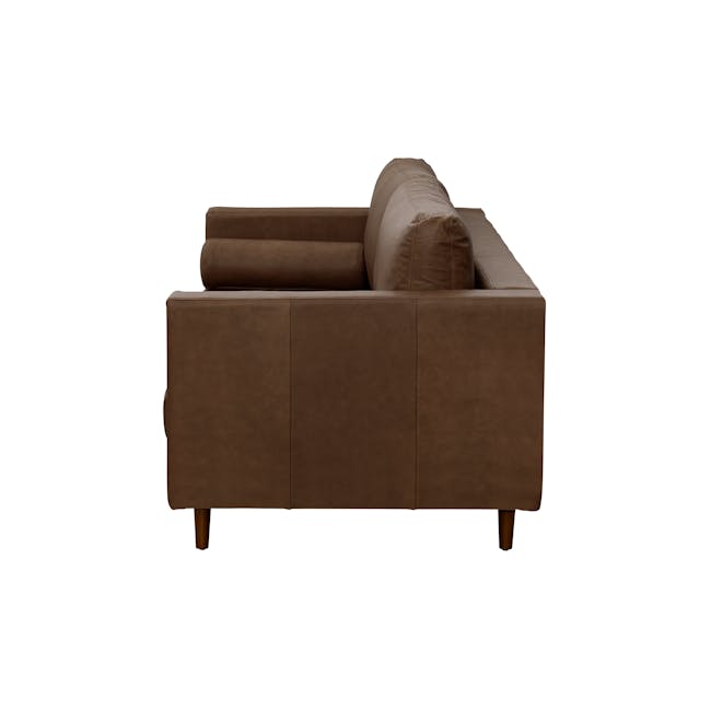 Nolan 3 Seater Sofa - Mocha Brown (Premium Aniline Leather) - 4