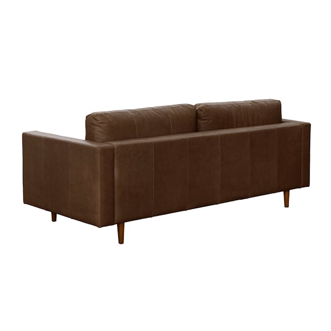 Nolan 3 Seater Sofa - Mocha Brown (Premium Aniline Leather) - 5