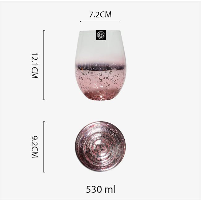 Table Matters Taikyu Luster Glass 530ml - Pink - 5