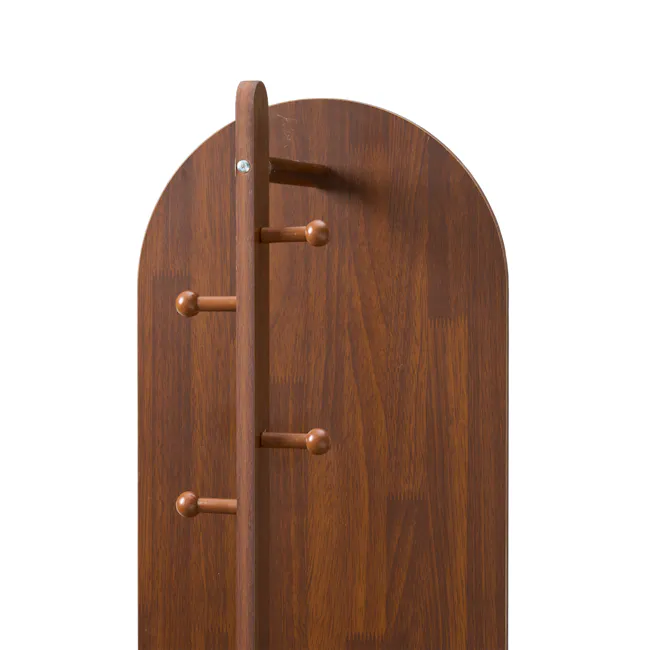Quino Swivel Standing Mirror with Storage - Walnut - 8