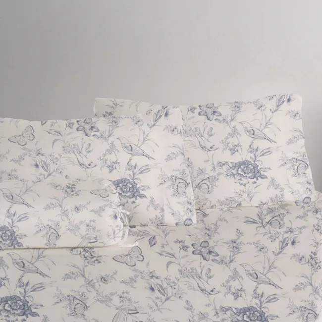 Robinsons Cool Bamboo Printed Fitted Sheet Set - Belle Toile (4 Sizes) - 1