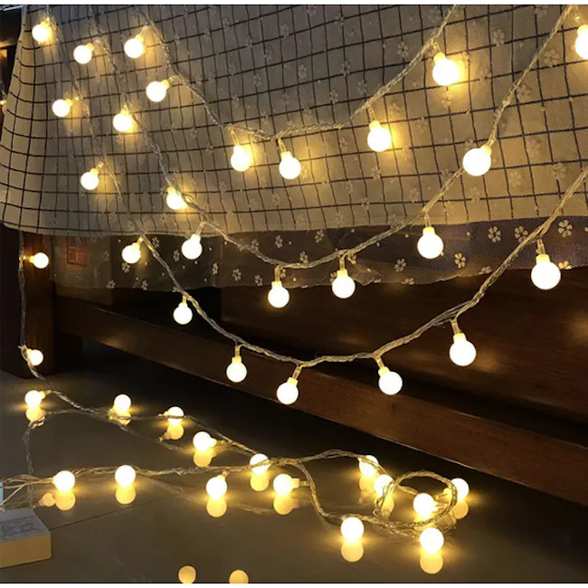 Mini Globe String Lights 10m - Warm - 1 - Warm fairy lights, cozy ambiance, soft glow, string lights, decorative lighting
