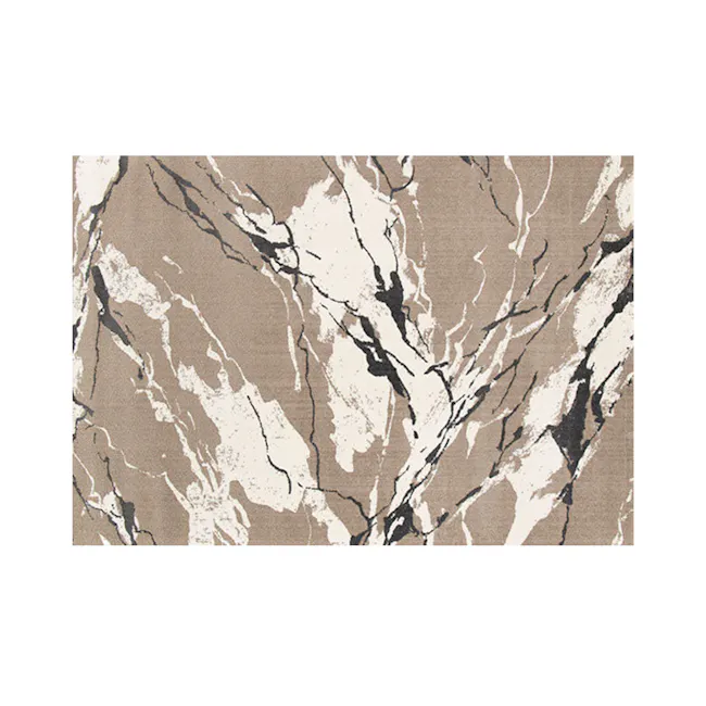 Play High Pile Rug - Taupe Marble (2 Sizes) - 1 - Marble pattern, abstract design, natural texture, organic lines, fluid