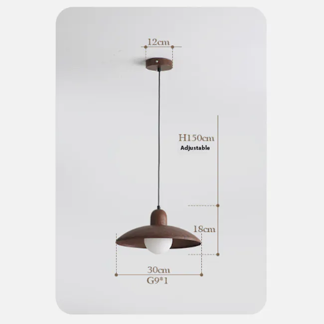 Kenya Pendant Lamp - Oak - 3 - Adjustable ceiling light fixture with adjustable height, Pendant-style ceiling light with