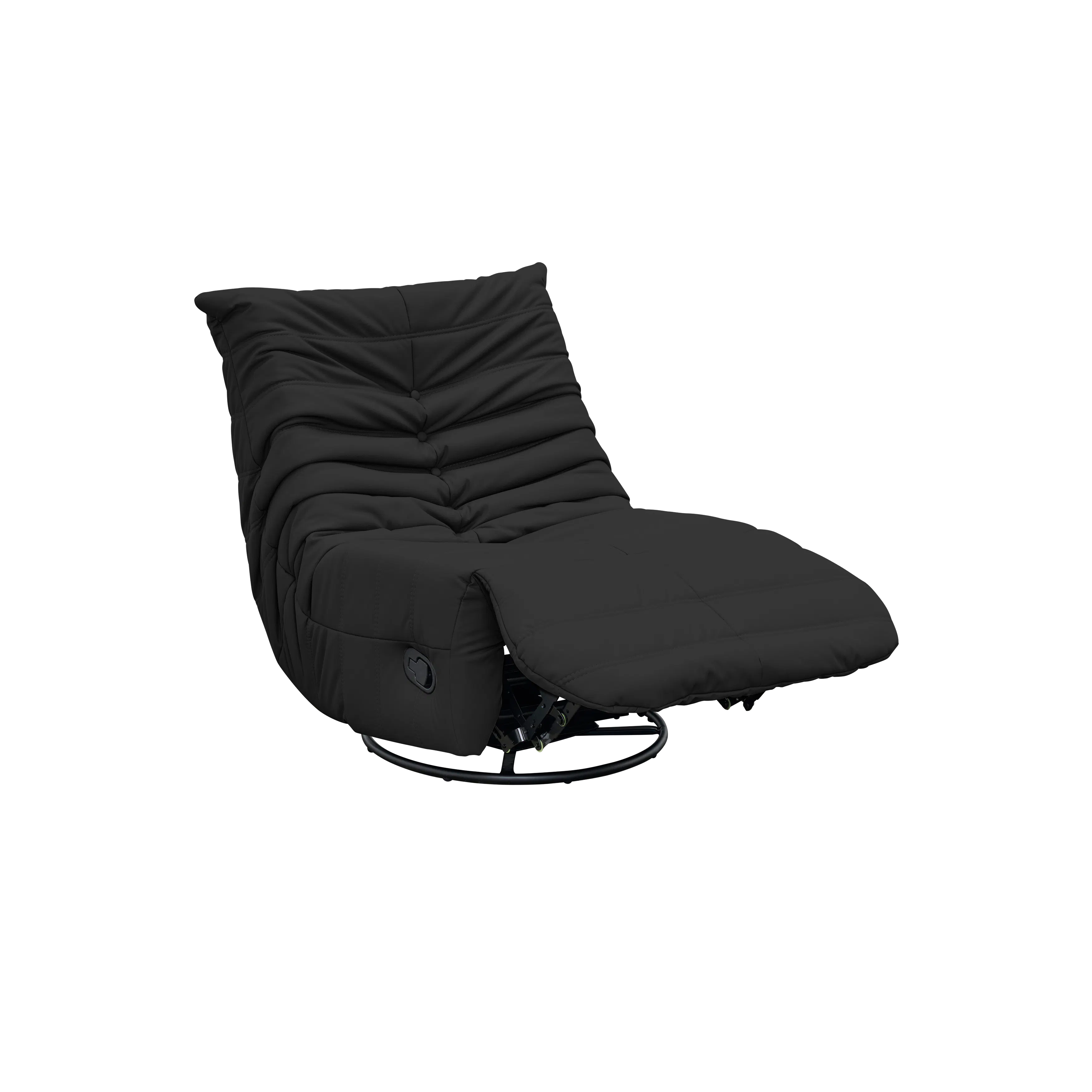 Howard Rocking Manual Recliner Swivel Lounge Chair - Black (Pet Friendly)