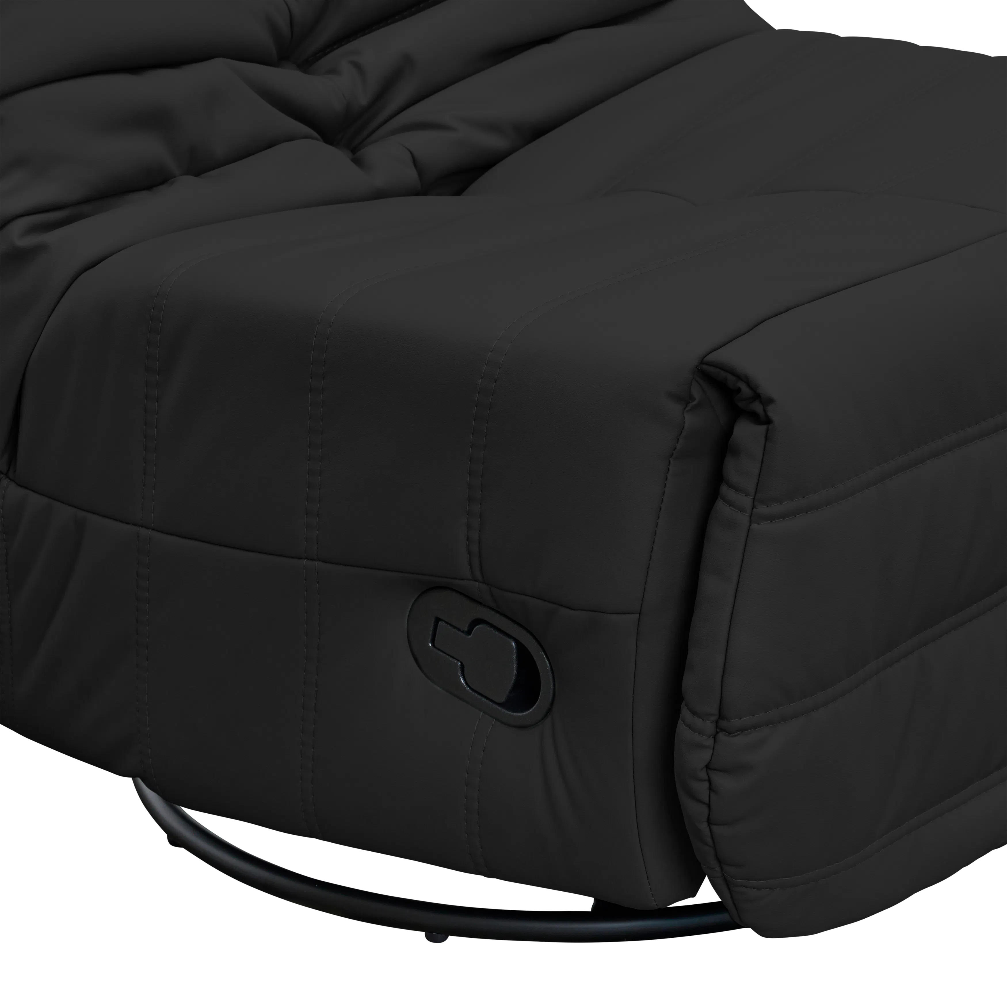Howard Rocking Manual Recliner Swivel Lounge Chair - Black (Pet Friendly) - 12
