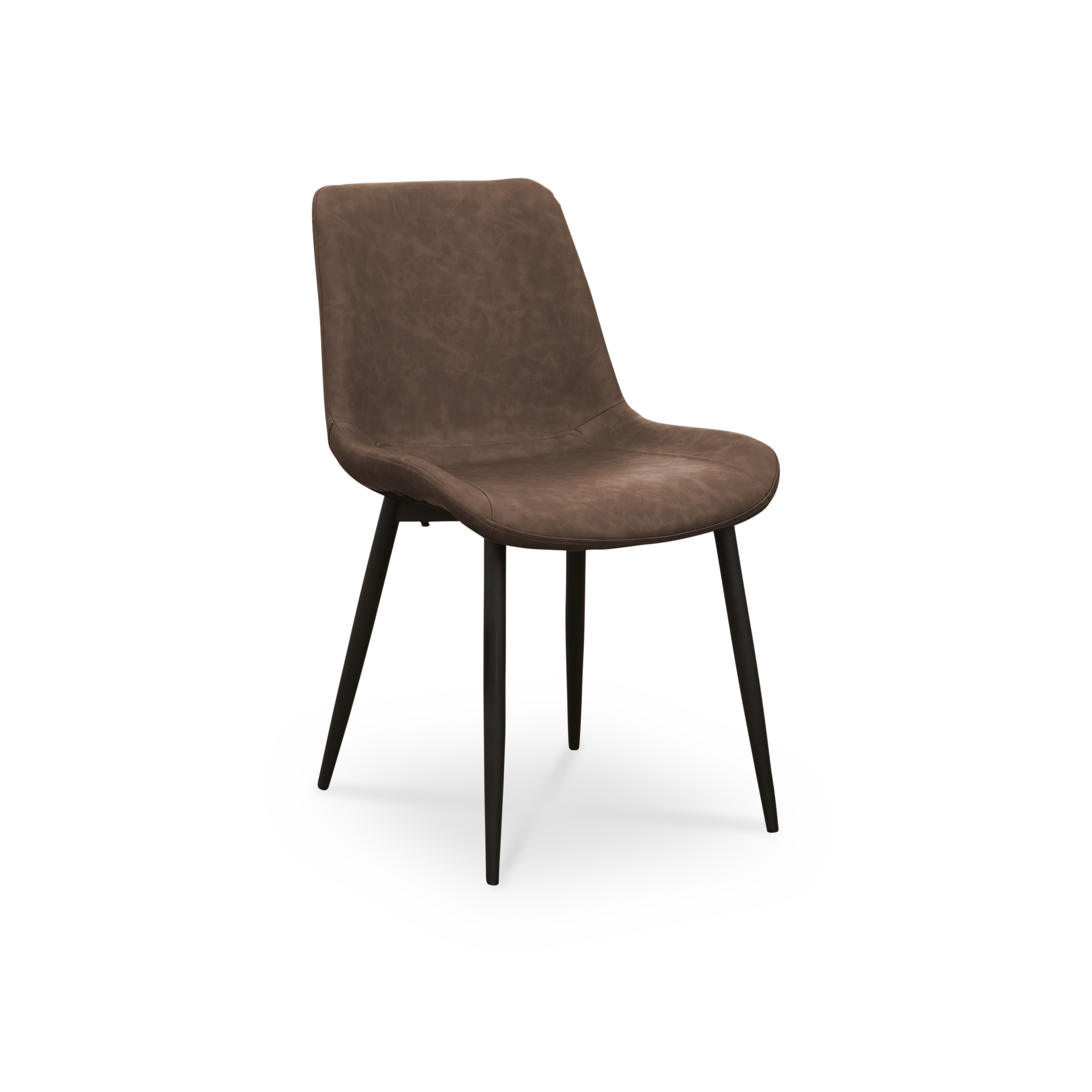 Herman Dining Chair - Dark Brown (Faux Leather)