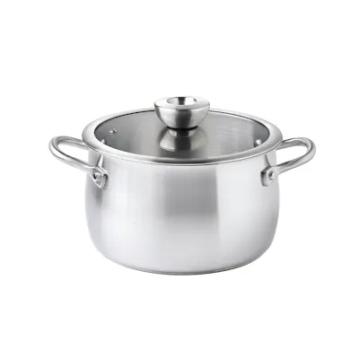 Meyer White Steel Stainless Steel Stockpot with Glass Lid (2 Sizes)