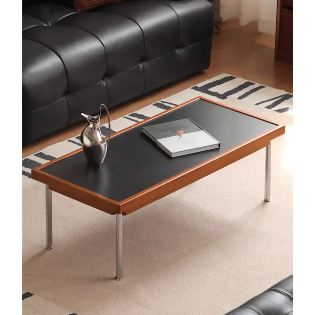 Neka Rectangle Coffee Table 1m - Black (Sintered Stone) - 2