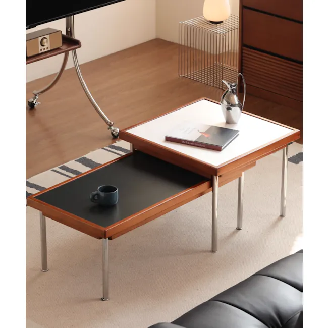 Neka Rectangle Coffee Table 1m - Black (Sintered Stone) - 6