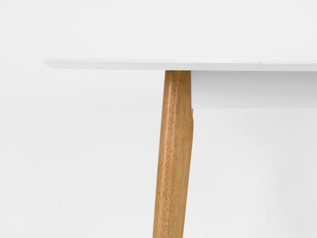 (As-is) Harold Round Dining Table 1.05m - Natural, White - 1 - 11