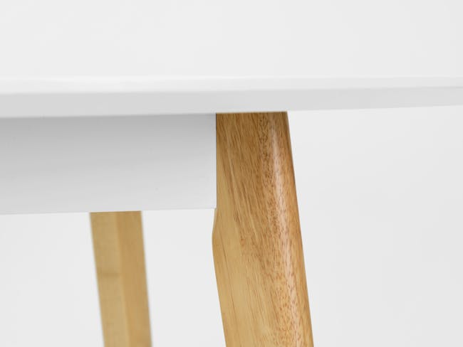 (As-is) Harold Round Dining Table 1.05m - Natural, White - 1 - 12