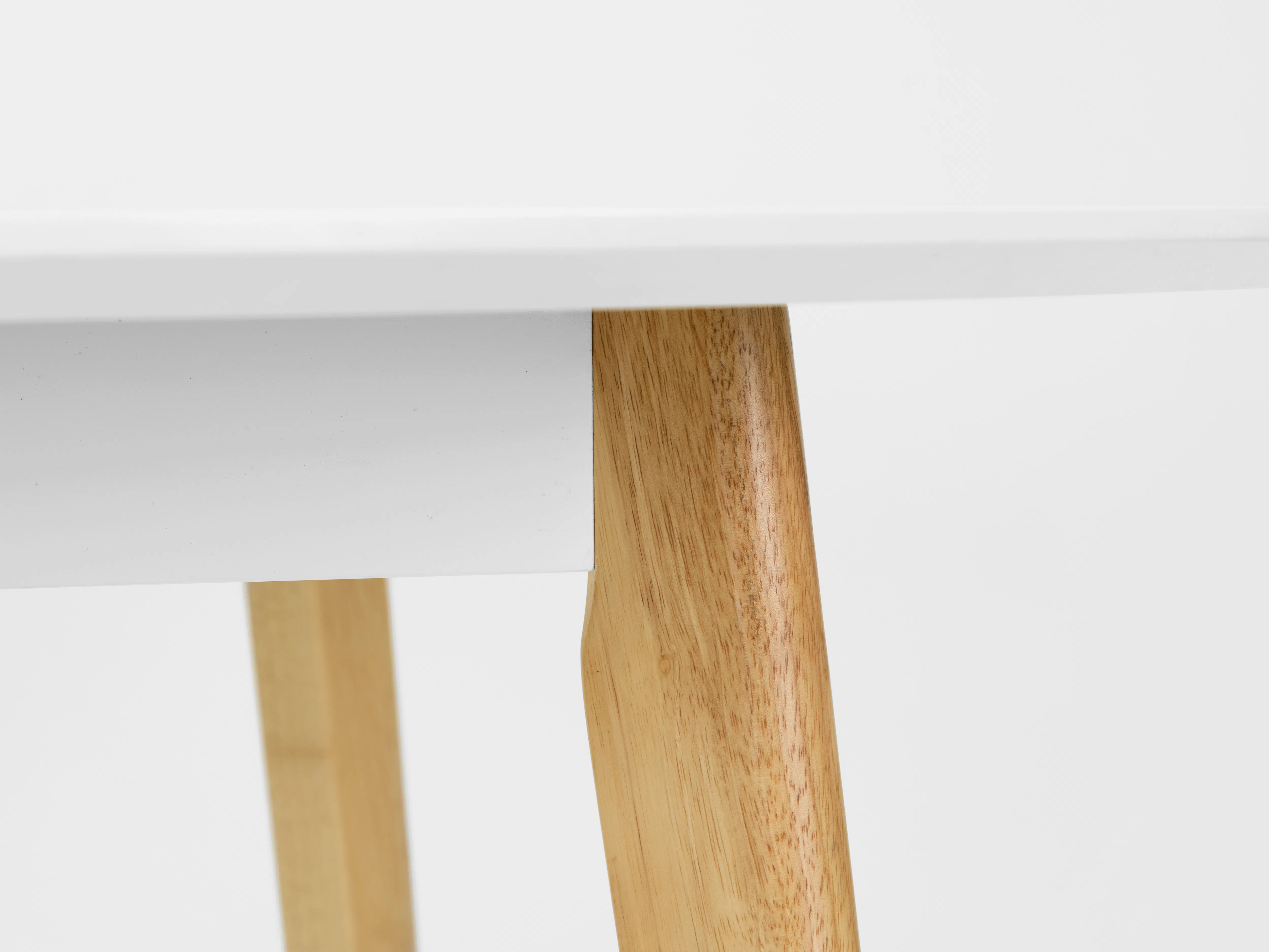(As-is) Harold Round Dining Table 1.05m - Natural, White - 6 - 14