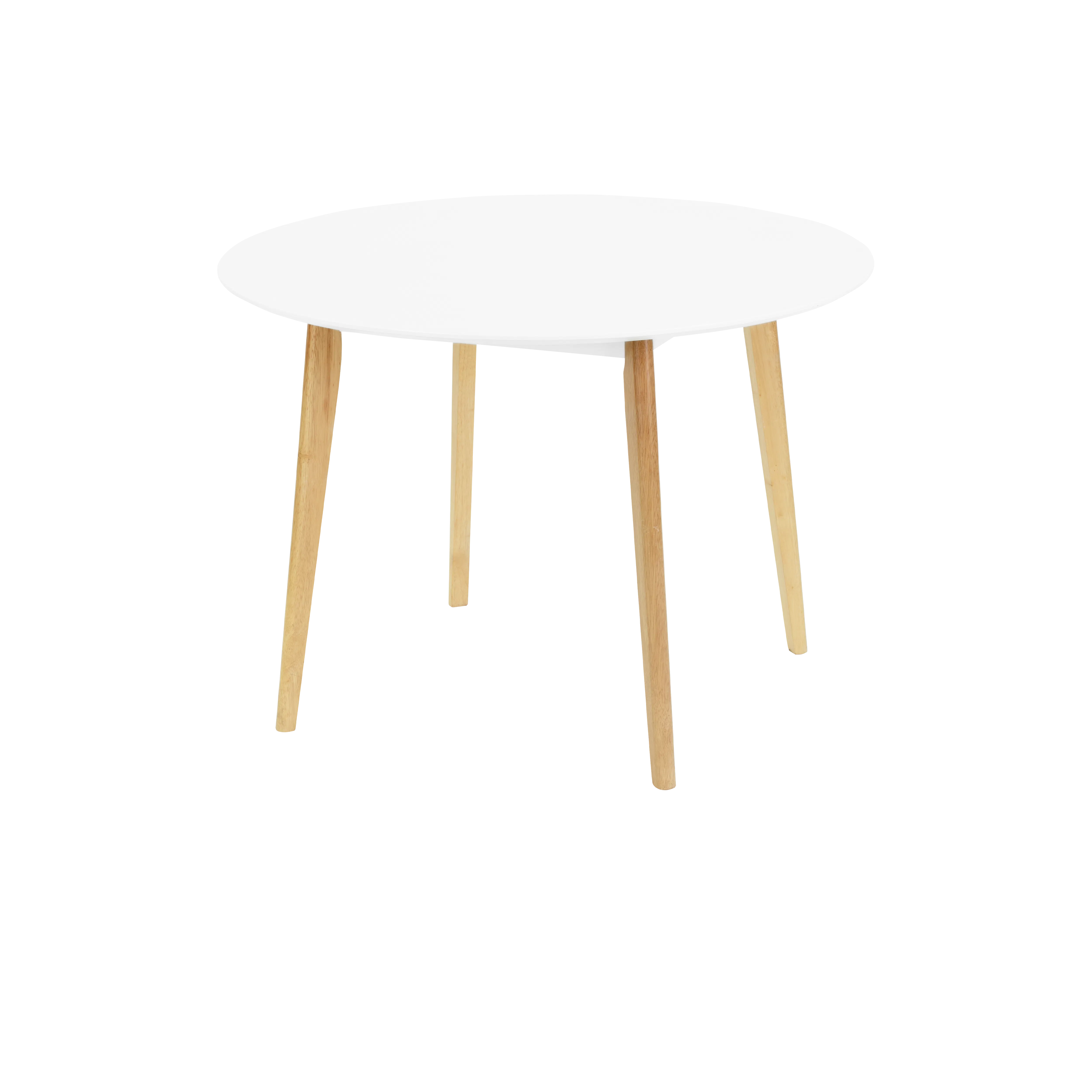 (As-is) Harold Round Dining Table 1.05m - Natural, White - 6 - 17