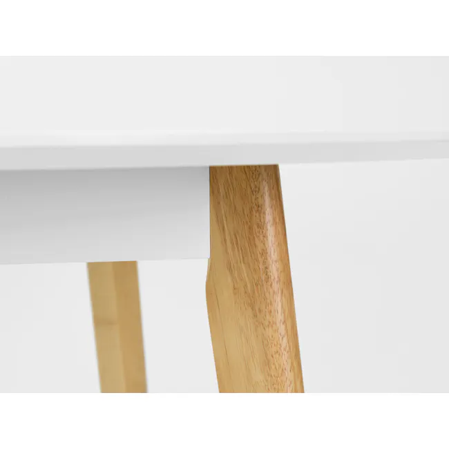 (As-is) Harold Round Dining Table 1.05m - Natural, White - 7 - 20