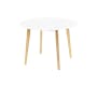 Harold Round Dining Table 1.05m with 4 Harold Dining Chairs in Natural, White - 2