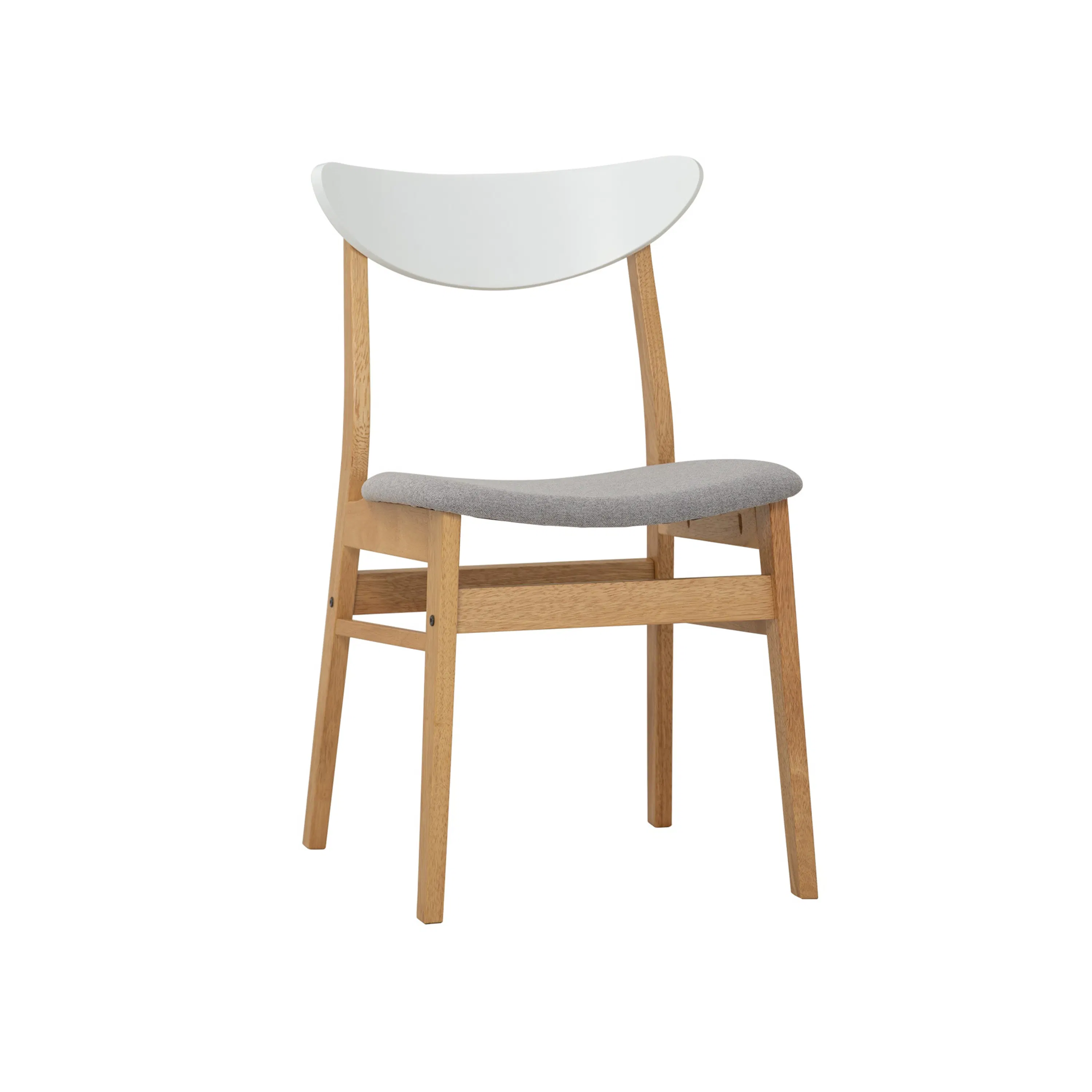 Charmant Dining Table 1.4m with 4 Macy Dining Chairs in Natural, White - 15