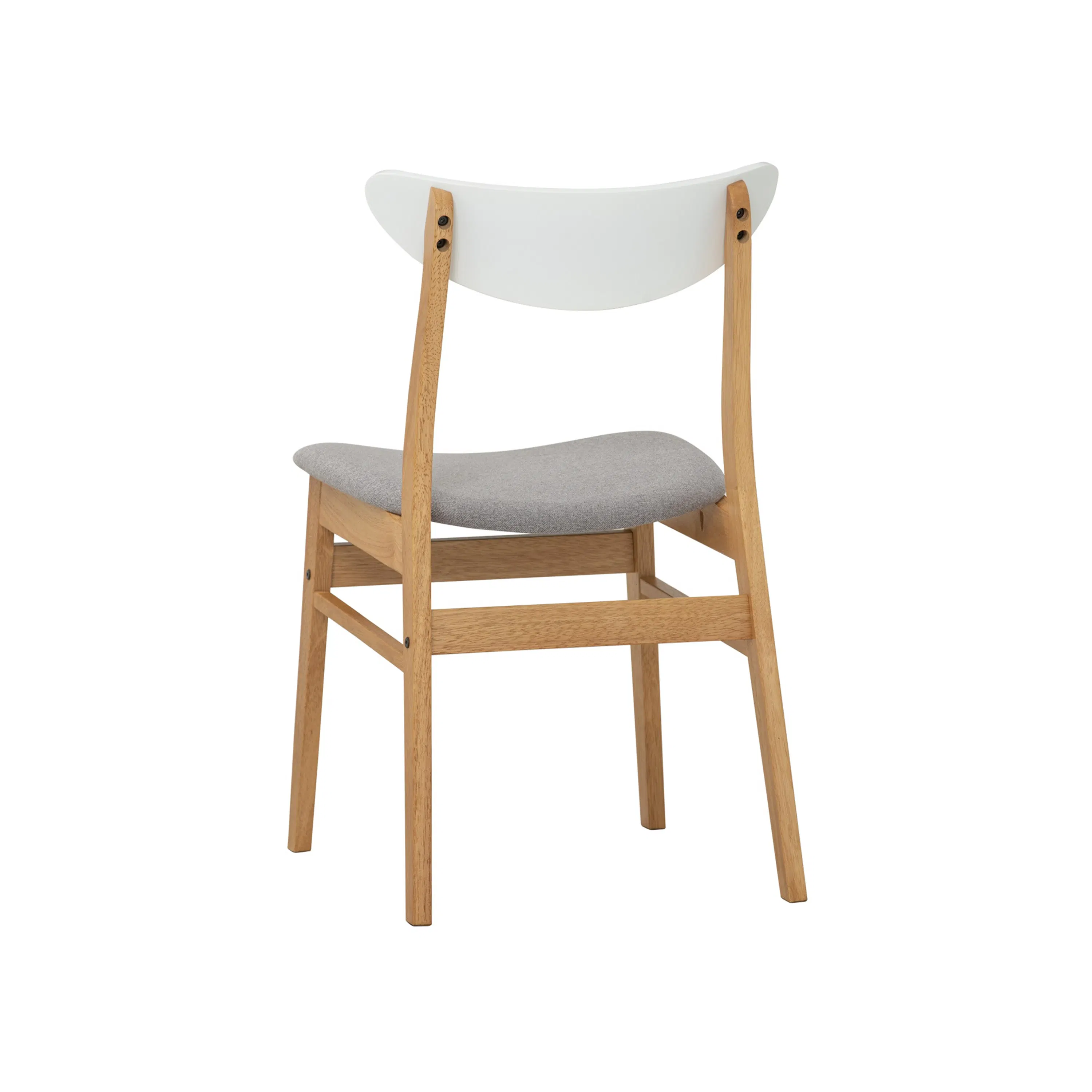 Charmant Dining Table 1.4m with 4 Macy Dining Chairs in Natural, White - 18