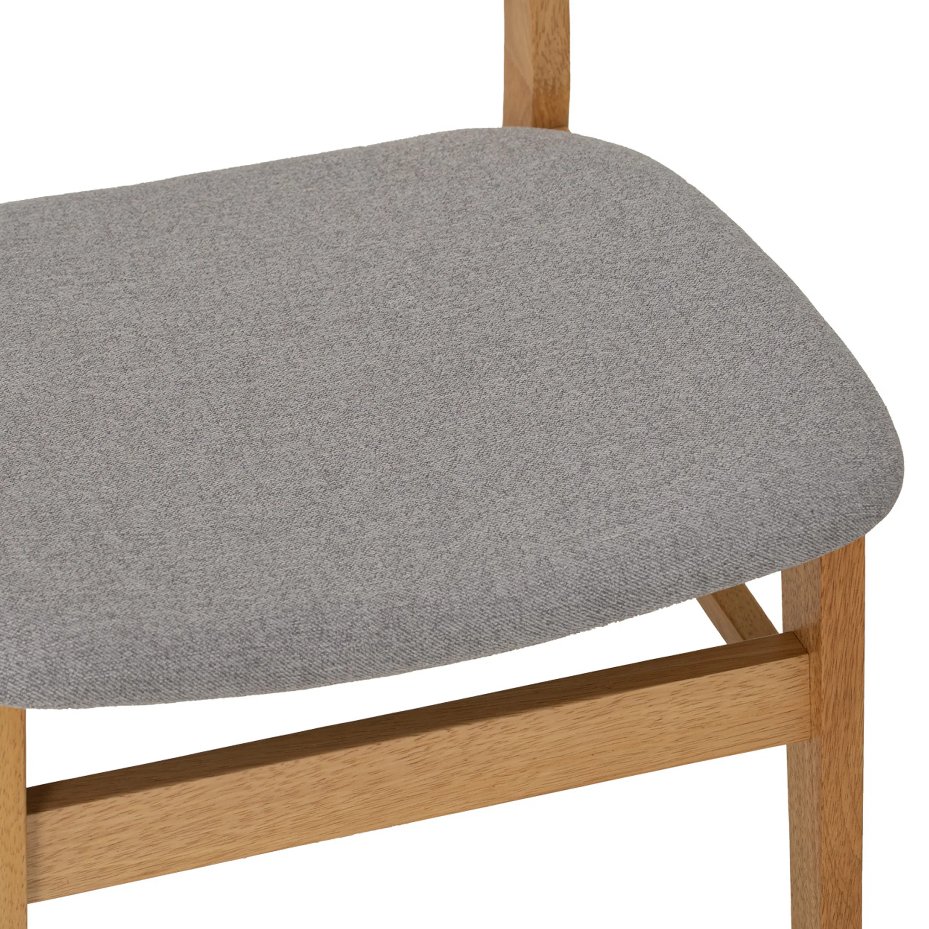 Charmant Dining Table 1.4m with 4 Macy Dining Chairs in Natural, White - 20
