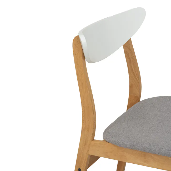 Macy Dining Chair - Natural, Light Grey (Fabric) - 6