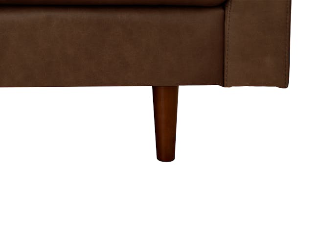 Nolan L-Shaped Sofa - Mocha Brown (Premium Aniline Leather) - 7
