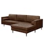 Nolan L-Shaped Sofa - Mocha Brown (Premium Aniline Leather) - 2