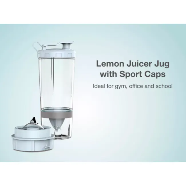 Odette Multifunction 2-Speed Table Top Personal Blender - Light Blue - 6 - Lemon juicer with sport caps, ideal for gym