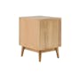 Aspen King Storage Bed in Cloud White with 2 Kyoto Top Drawer Bedside Table in Oak - 13