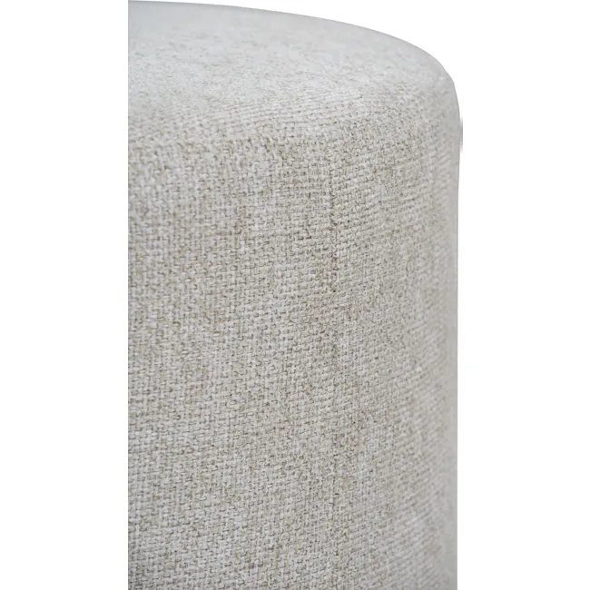 Axel Pouf - Walnut, Beige - 9 - Burlap texture, woven fabric, coarse weave, natural fibers, beige color, soft material