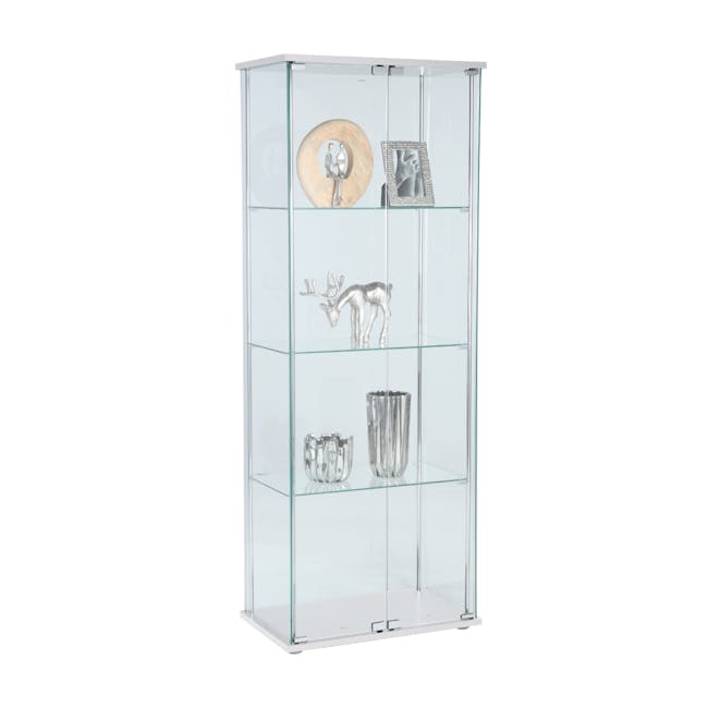 Haider Glass Cabinet 0.6m - White - 9