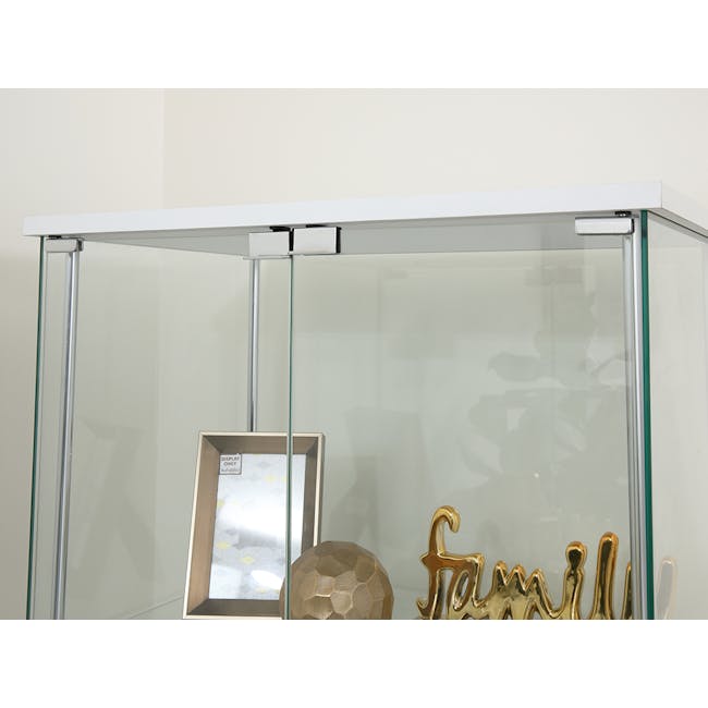 Haider Glass Cabinet 0.6m - White - 3