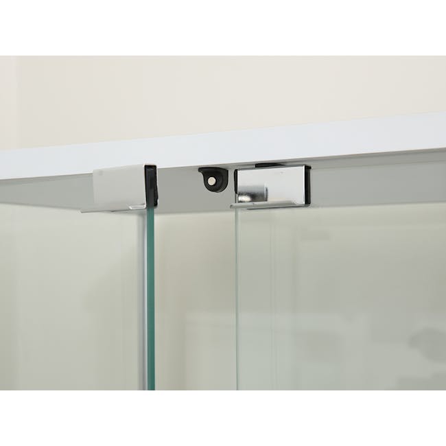 Haider Glass Cabinet 0.6m - White - 4