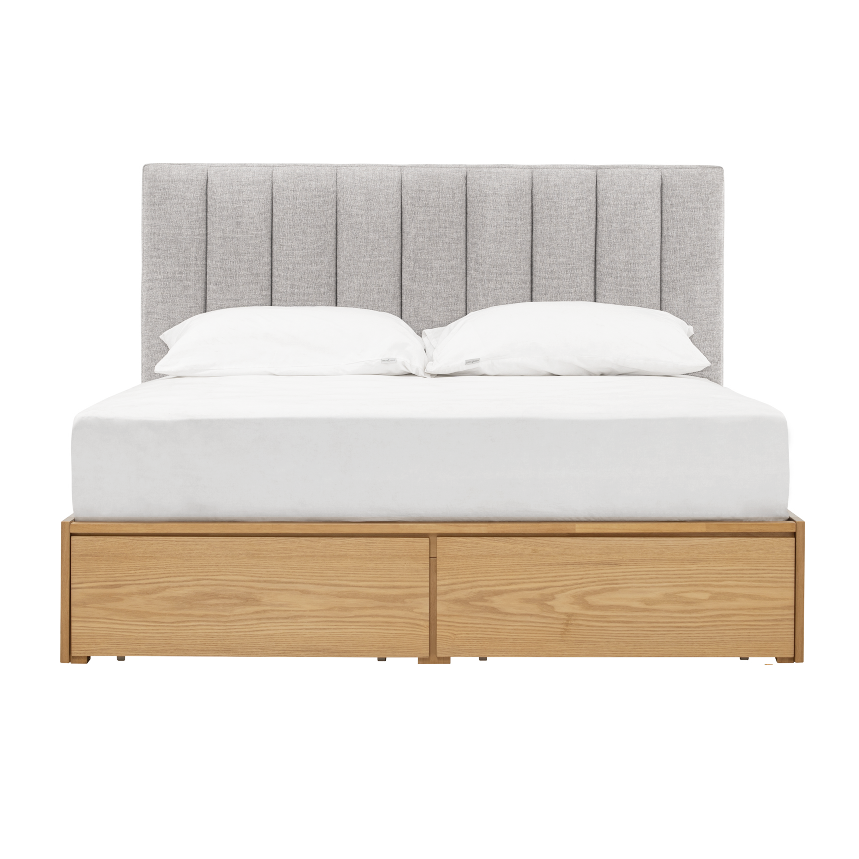 Zephyr 4 Drawer Queen Bed - Oak, Grey Mist