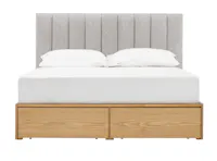 Zephyr 4 Drawer Queen Bed - Oak, Grey Mist