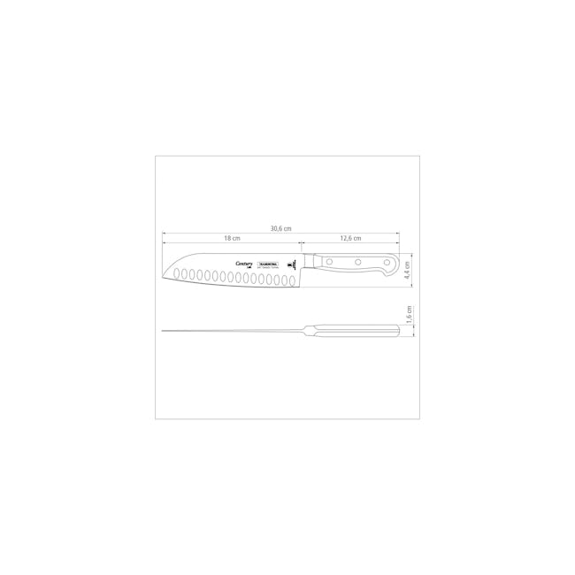 Tramontina Century 7" Cook's Knife - 2 - 6 cm, 18 cm, 4 cm