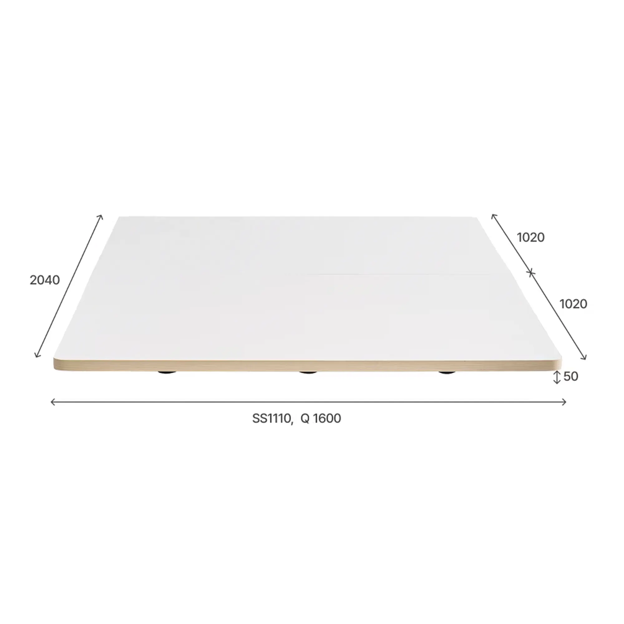 Kira Super Single Low Platform Bed - Warm White - 16