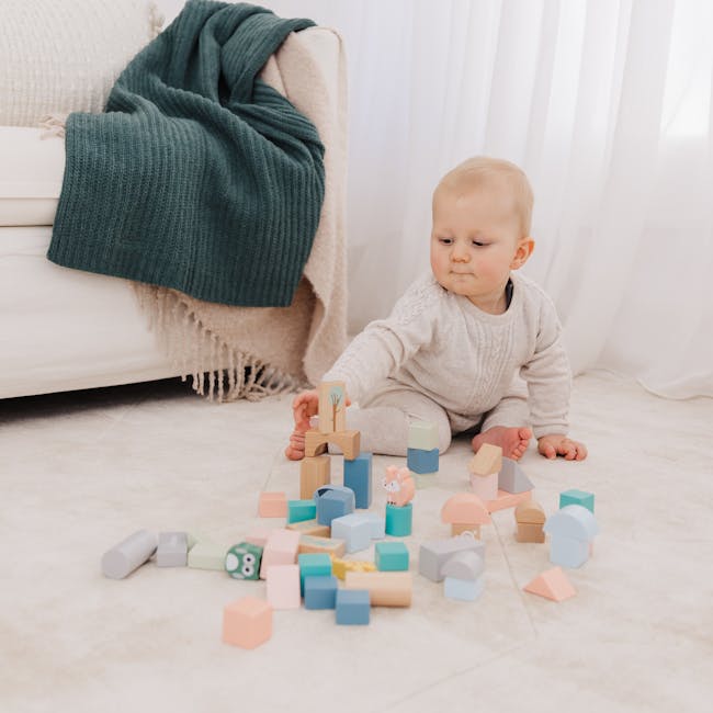 Bubble Wooden Activity Blocks - 3 - Soft, cozy, white, cushioned, plush, knitted, green, textured, warm, gentle, soft