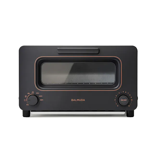 BALMUDA The Toaster - Black - 1 - Sleek black Balmuda toaster with modern design, Dual control panel with adjustable