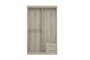 Lorren Sliding Door Wardrobe 2 with Glass Panel - Matte White, White Oak - 8