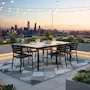 Porto Outdoor Dining Table 1.6m Set with 4 Tisara Chairs - Graphite - 7