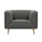Audrey 3 Seater Sofa with Audrey Armchair - Granite Grey - 5
