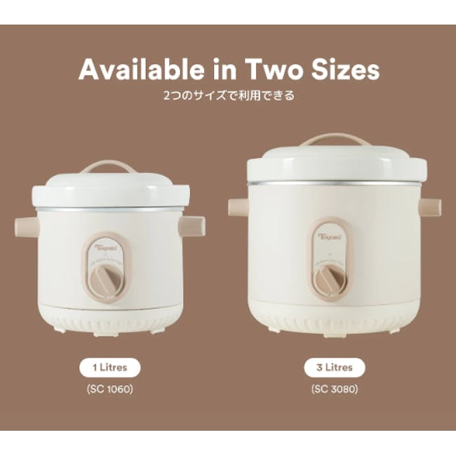 TOYOMI 1L Porcelain Slow Cooker SC 1060/3080 (2 Sizes) - 7 - Dual size options available for easy use, Compact and versatile