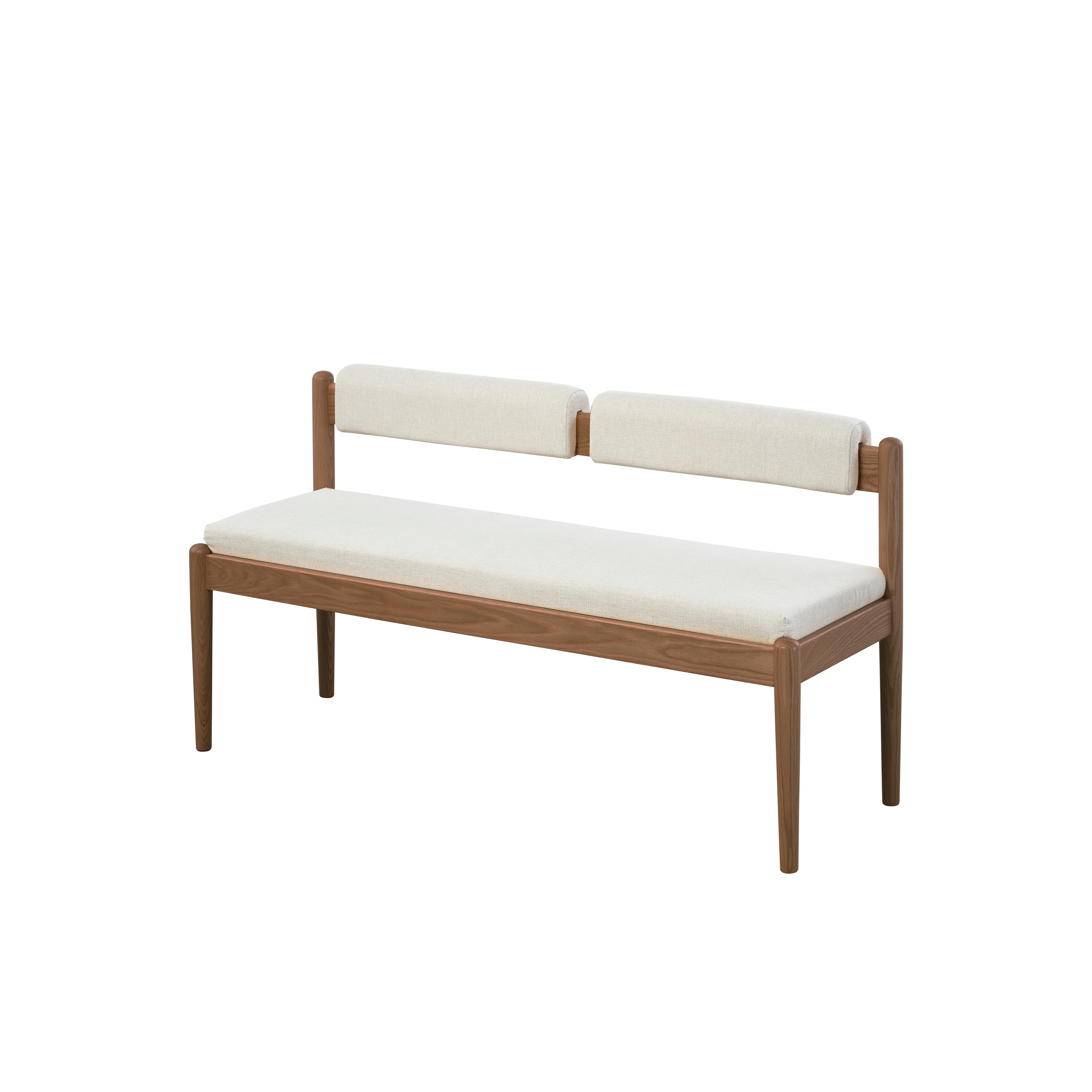 Niel Bench 1.25m - Walnut, Gravel White